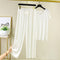 Img 9 - Summer Ice Silk Two-Piece Sets Thin V-Neck Short Sleeve T-Shirt Slim Look Tops Drape Loose Casual Wide Leg Pants