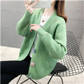 IMG 129 of Women Sweater V-Neck Mix Colours Long Sleeved Cultural Style Cardigan Western Outerwear