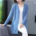 IMG 125 of Women Sweater V-Neck Mix Colours Long Sleeved Cultural Style Cardigan Western Outerwear