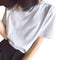 Img 5 - Summer Women Korean Student Loose All-Matching Solid Colored Minimalist Tops Short Sleeve T-Shirt