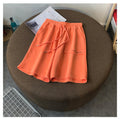 IMG 108 of Cotton Shorts Summer Casual Printed Wide Leg Pants Loose Pocket Trendy Women Shorts