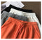 IMG 106 of Cotton Shorts Summer Casual Printed Wide Leg Pants Loose Pocket Trendy Women Shorts