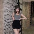 IMG 136 of High Waist Denim Shorts Women Summer Vintage All-Matching Folded Slim Look Fitted Stretchable A-Line Hot Pants Shorts