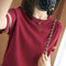 Loose Tops Women T-Shirt Short Sleeve Summer Student Striped Silk Knitted Matching Popular ins All-Matching Outerwear