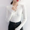 Img 2 - Women V-Neck Long Sleeved Slimming Solid Colored Tops Sweater