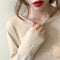 Img 1 - Women Thin Round-Neck Slimming Western Tops Sweater