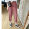Img 2 - High Waist Slim-Look Women Plus Size Loose Summer Ankle-Length Drape Suits Wide Leg Pants