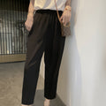 Img 3 - High Waist Slim-Look Women Plus Size Loose Summer Ankle-Length Drape Suits Wide Leg Pants