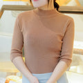Img 1 - Europe Slimming Half-Height Collar Sweater Korean Pullover Women