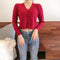 IMG 113 of Sweater Women Korean Petite Solid Colored Short Cardigan V-Neck Under Long Sleeved Outerwear