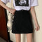 Img 2 - Summer Black Denim Skirt Women Korean Trendy A-Line High Waist Slim Look Hip Flattering Skirt