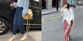 Img 8 - High Waist Slim-Look Women Plus Size Loose Summer Ankle-Length Drape Suits Wide Leg Pants