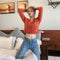 IMG 108 of Sweater Women Korean Petite Solid Colored Short Cardigan V-Neck Under Long Sleeved Outerwear