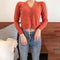 IMG 107 of Sweater Women Korean Petite Solid Colored Short Cardigan V-Neck Under Long Sleeved Outerwear