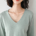 Img 4 - Folded V-Neck Sweater Women Thin Loose Outdoor Korean All-Matching Long Sleeved Tops