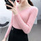 Img 8 - Women Western V-Neck Long Sleeved All-Matching Fitted Sweater