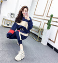 Img 9 - Thin Women Student Casual Korean Trendy Loose Sweatshirt Slim-Fit Pants Two-Piece Sets