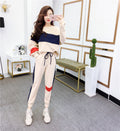 Img 3 - Thin Women Student Casual Korean Trendy Loose Sweatshirt Slim-Fit Pants Two-Piece Sets