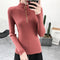 IMG 113 of Sweater T-Shirt Women Korean chic Half-Height Collar Ring Zipper insSlim Look Long Sleeved Undershirt Outerwear