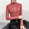 Img 2 - Sweater T-Shirt Women Korean chic Half-Height Collar Ring Zipper insSlim Look Long Sleeved Undershirt