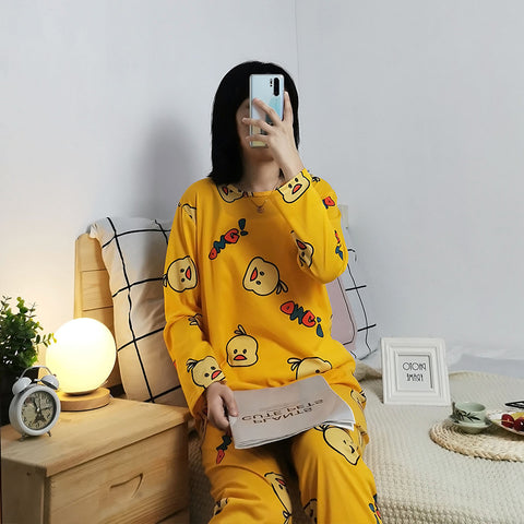 Summer Women Short Sleeve Sets Pajamas Mid-Length Cropped Pants Outdoor Loungewear Mickey Mouse Sleepwear