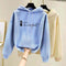 Sweatshirt Women Thick Student Korean Loose Round-Neck Hooded Long Sleeved Plus Size Outerwear