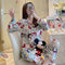 IMG 130 of Korea Korean insChequered Pajamas Women Sleeve Length Pants Cardigan Adorable Cartoon Sets Loungewear Sleepwear