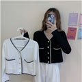 IMG 103 of Thin Women Country High Waist Slim Look Short Single-Breasted Silk Knitted Cardigan Tops Outerwear