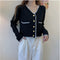 IMG 104 of Thin Women Country High Waist Slim Look Short Single-Breasted Silk Knitted Cardigan Tops Outerwear