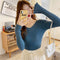 IMG 146 of Korean Slim Look V-Neck Under Pullover Solid Colored Casual All-Matching Undershirt Sweater Women Outerwear