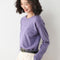 Folded Round-Neck Sweater Women Korean Loose All-Matching Plus Size Outerwear