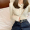 Img 5 - Popular Slimming Tops Long Sleeved Knitted Short Women Western Sweater