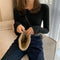 Img 4 - Popular Slimming Tops Long Sleeved Knitted Short Women Western Sweater