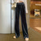Img 3 - Wide Leg Women Sporty Casual High Waist Plus Size Knitted Long Drape Floor Length Pants