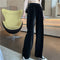 Img 2 - Wide Leg Women Sporty Casual High Waist Plus Size Knitted Long Drape Floor Length Pants