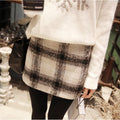 Img 1 - Quality Wool Chequered A-Line Hip Flattering Skirt