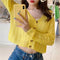 Img 2 - Creative Sunscreen Bare Belly Matching Knitted Cardigan Women Trendy Sweater