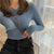 Img 1 - Popular Slimming Tops Long Sleeved Knitted Short Women Western Sweater