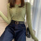 Img 10 - Popular Slimming Tops Long Sleeved Knitted Short Women Western Sweater