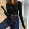 Img 11 - Popular Slimming Tops Long Sleeved Knitted Short Women Western Sweater