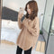 Img 1 - Korean V-Neck Splitted Loose Slim Look Long Sleeved Sweater Women Casual