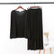 Modal Plus Size Korean V-Neck Long Sleeved Wide-legged Pants Two-Piece Sets Loungewear Sleepwear