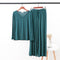 Modal Plus Size Korean V-Neck Long Sleeved Wide-legged Pants Two-Piece Sets Loungewear Sleepwear