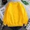 Solid Colored Round-Neck Sweatshirt Loose Thick Long Sleeved T-Shirt Couple Minimalist Matching Outerwear