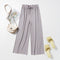 Img 7 - Summer Thin High Waist Loose Drape Casual Lengthen Ruffle Ice Silk Wide Leg Pants