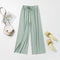 Img 11 - Summer Thin High Waist Loose Drape Casual Lengthen Ruffle Ice Silk Wide Leg Pants