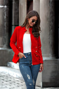 Img 6 - Women Popular Solid Colored St Collar Zipper Button Jacket
