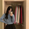 IMG 103 of Long Sleeved T-Shirt Undershirt Women Korean Loose All-Matching Solid Colored Popular Inspired Tops ins Outerwear
