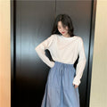 IMG 114 of Long Sleeved T-Shirt Undershirt Women Korean Loose All-Matching Solid Colored Popular Inspired Tops ins Outerwear