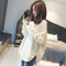 Img 2 - Korean V-Neck Splitted Loose Slim Look Long Sleeved Sweater Women Casual
